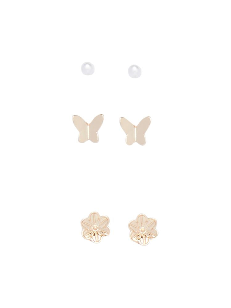 CLENE MAY 3-PACK EARSTUDS (GOLD)