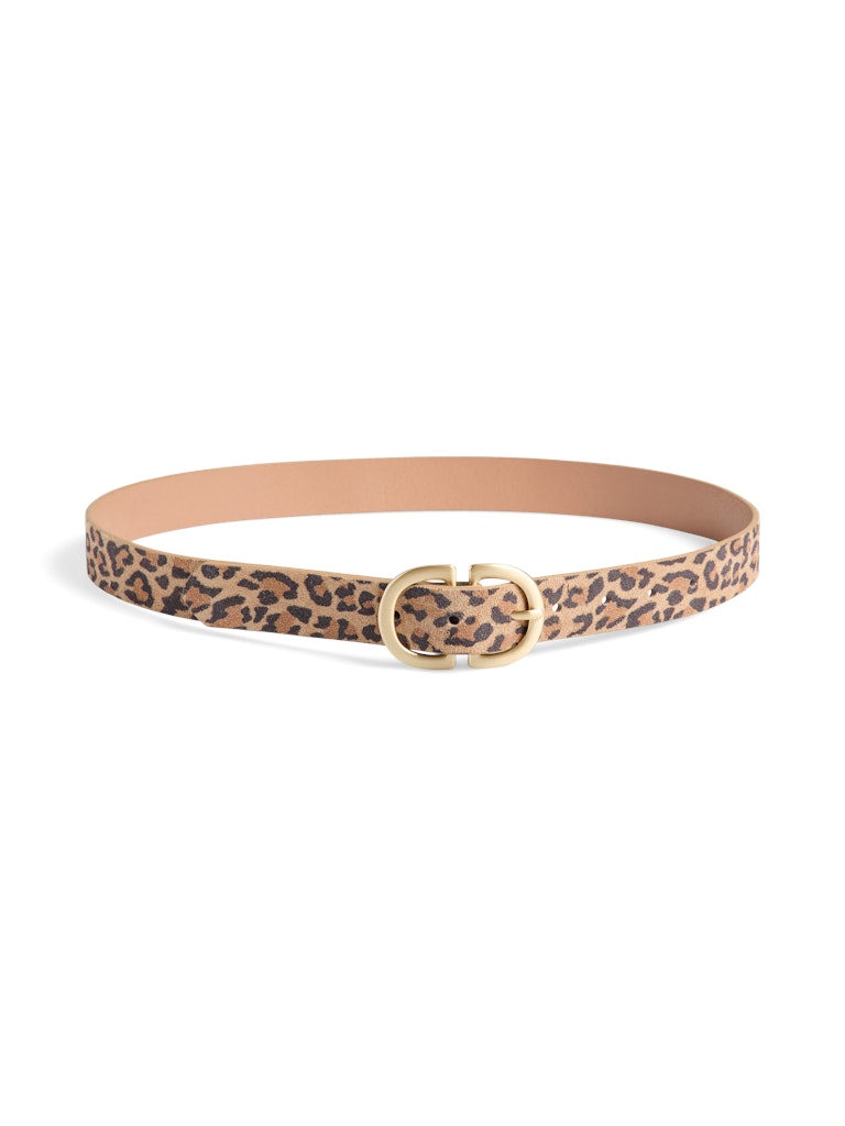 Juva Suede Belt (Beige/Leo)