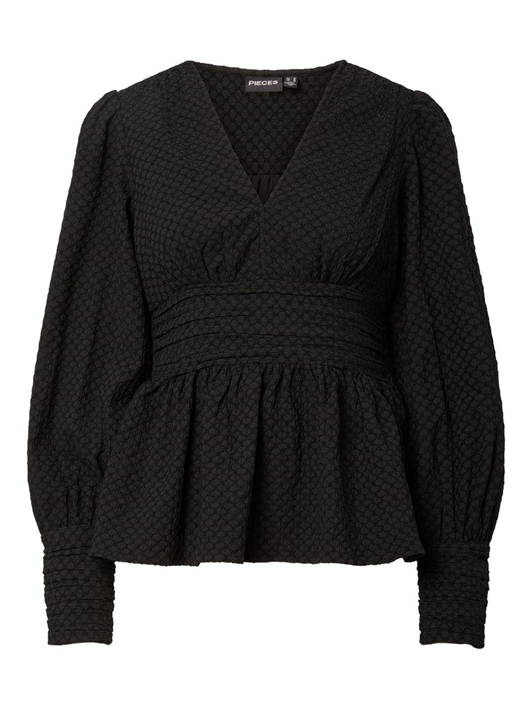 Nika Flounce Top (Black)