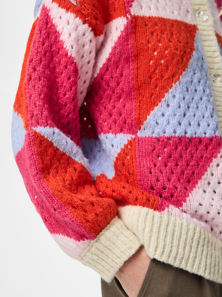 Janelle Knit Cardigan (Pink A Boo/Baby Lavender)