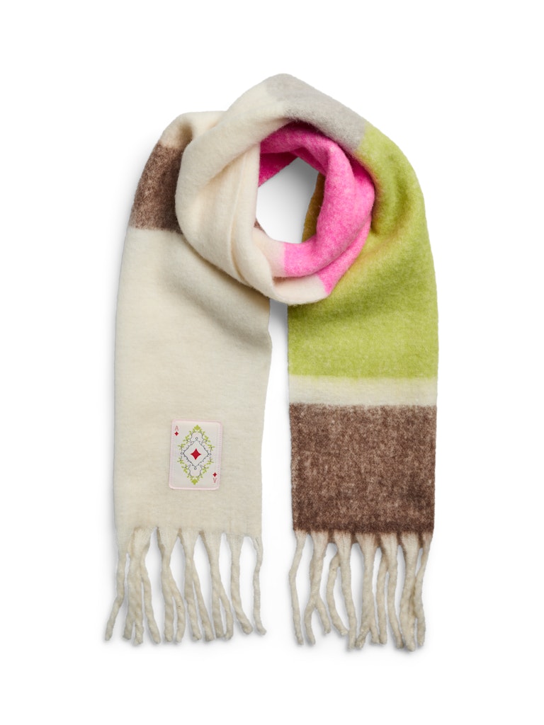 Mili Wool Blend Scarf (Cloud Dancer/Multi)