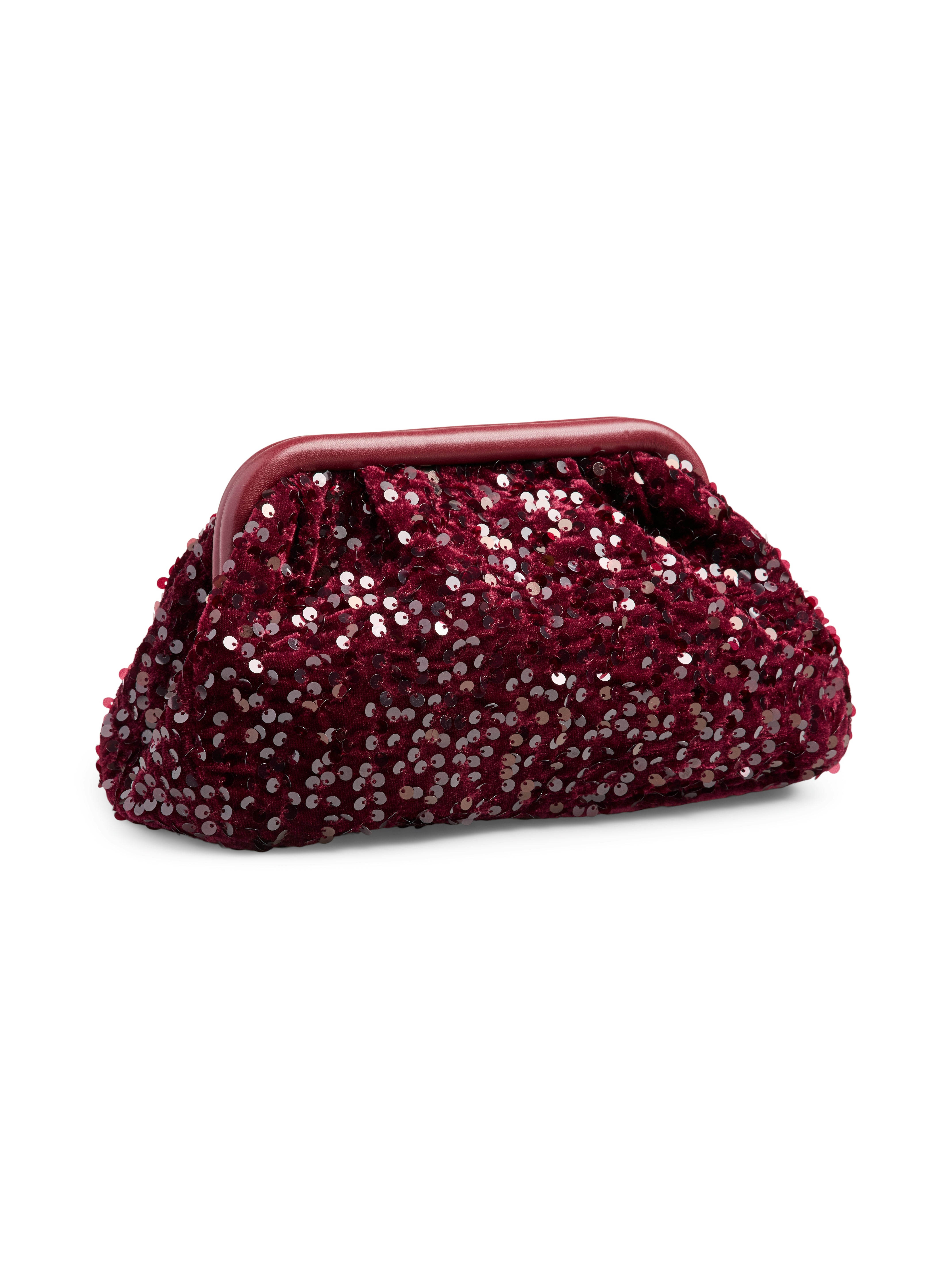 Kimme Sequin Clutch (Tawny Port)