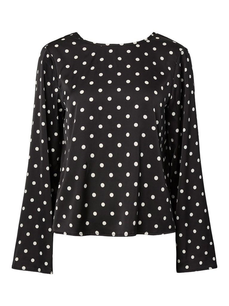 Ona Long Sleeve Top (Black/White)