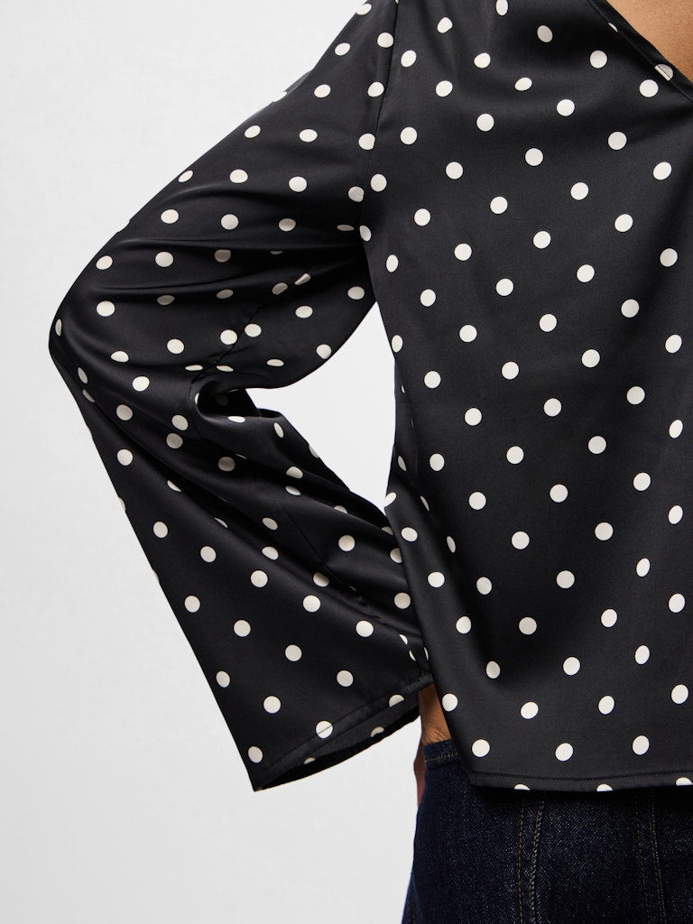 Ona Long Sleeve Top (Black/White)