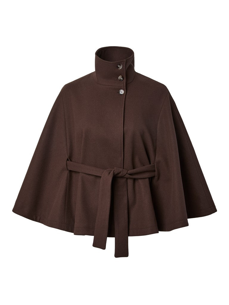Katelyn Cape Jacket (Hot Fudge)