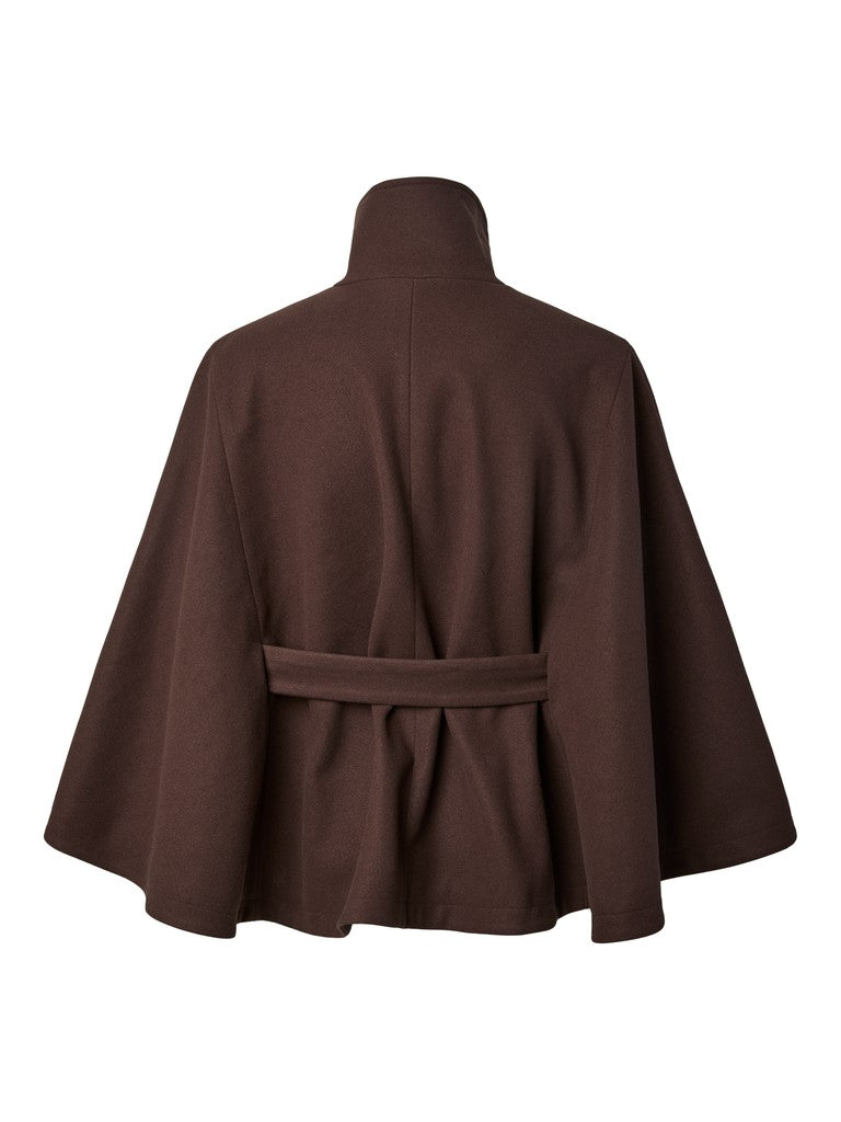 Katelyn Cape Jacket (Hot Fudge)