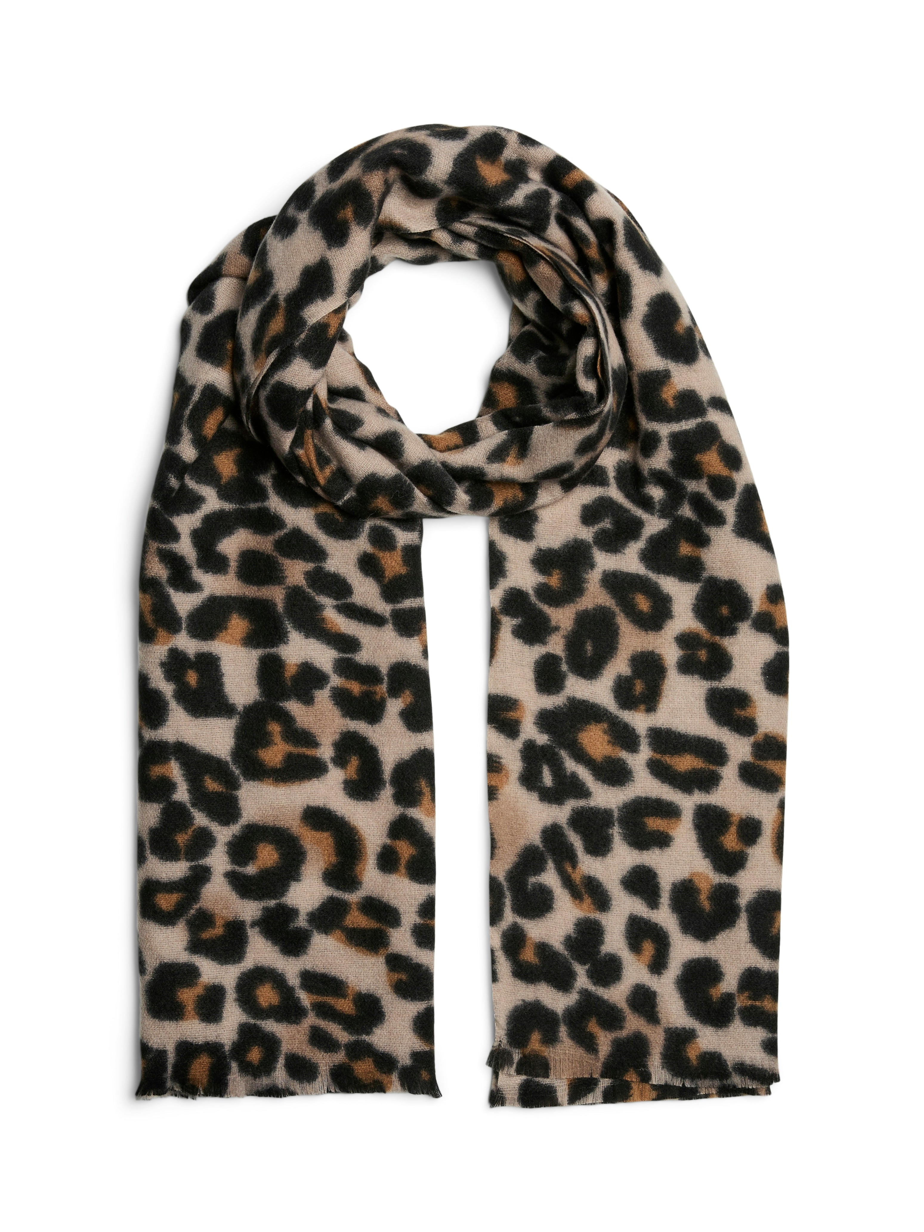 Leopard Scarf (Black/Leopard)