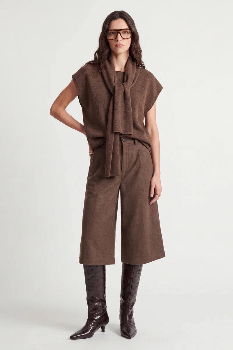Maree Scarf Jumper (Brown)