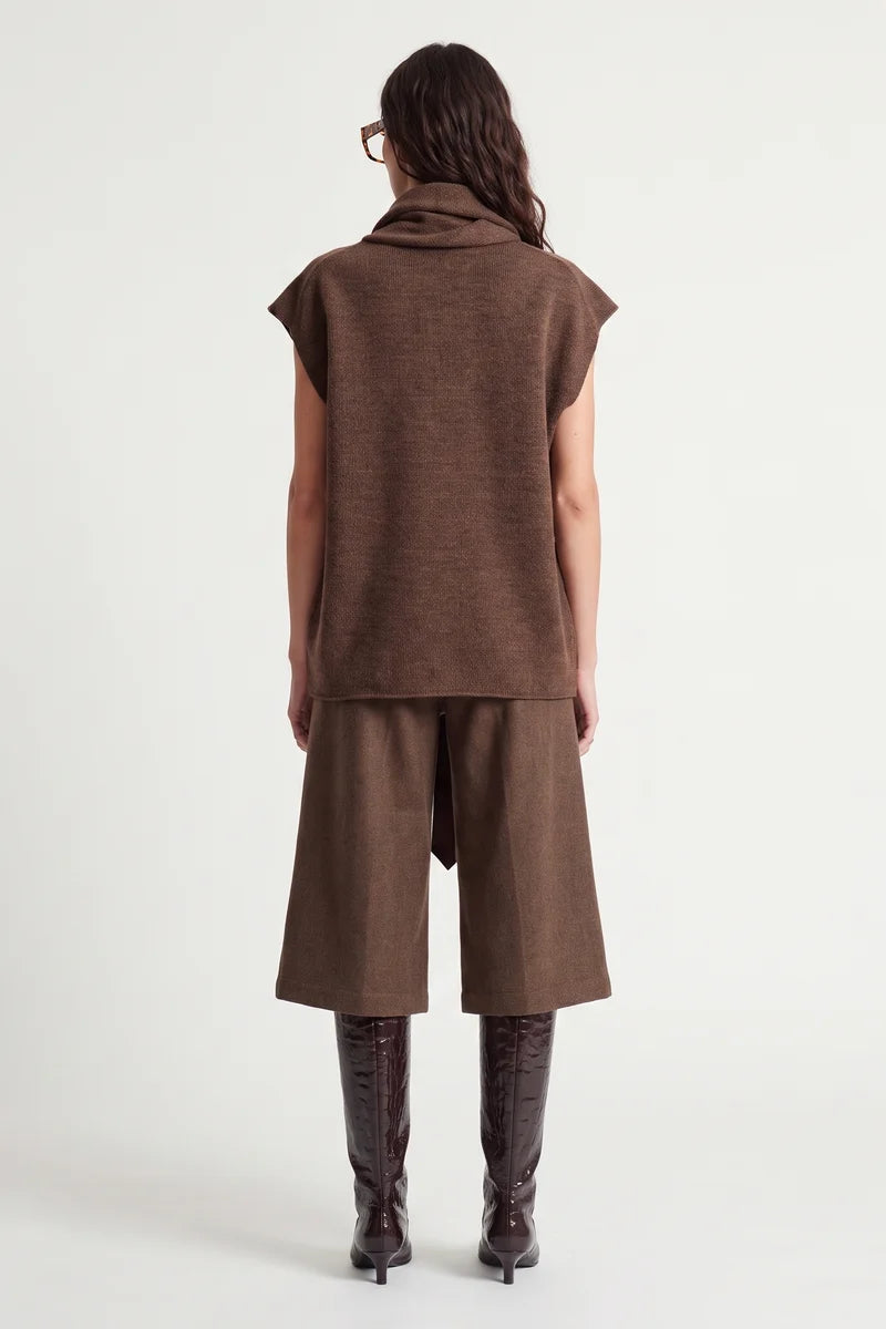 Maree Scarf Jumper (Brown)