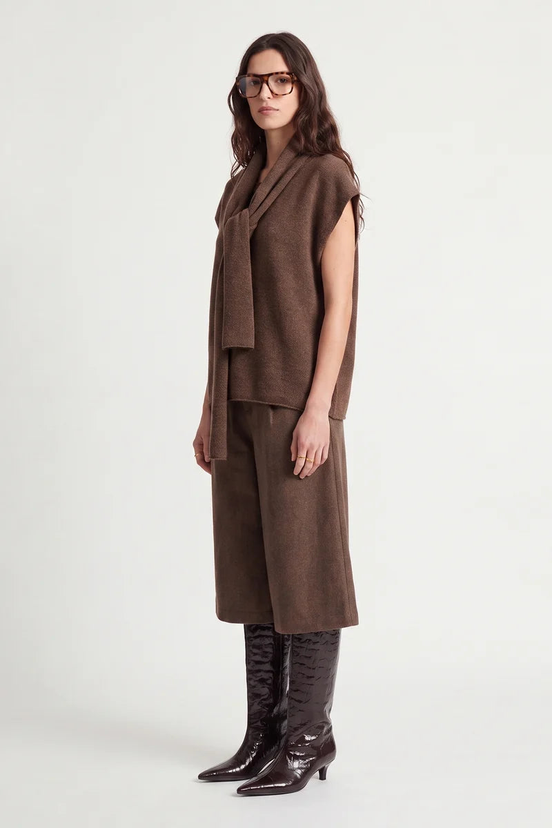 Maree Scarf Jumper (Brown)