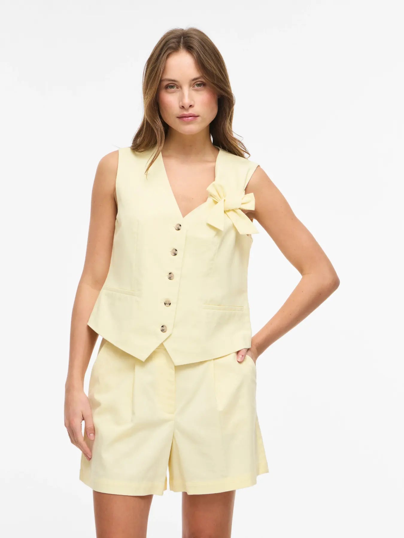 Lara Waistcoat (Pastel Yellow)