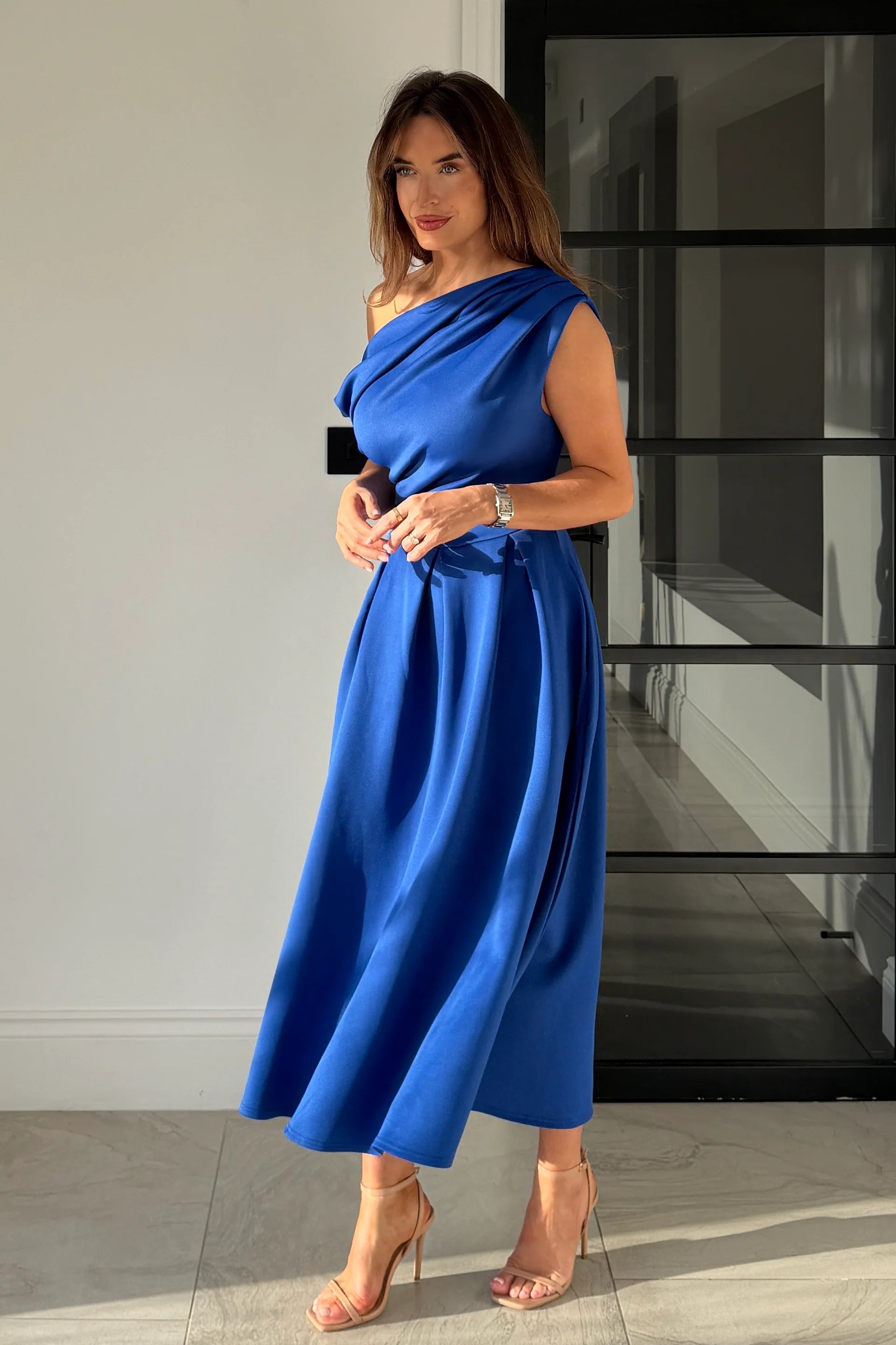 Betty Asymmetric Midi Dress (Cobalt Blue) | Love Cherish | Dress Betty Asymmetric Midi Dress (Cobalt Blue) | Love Cherish | Dress