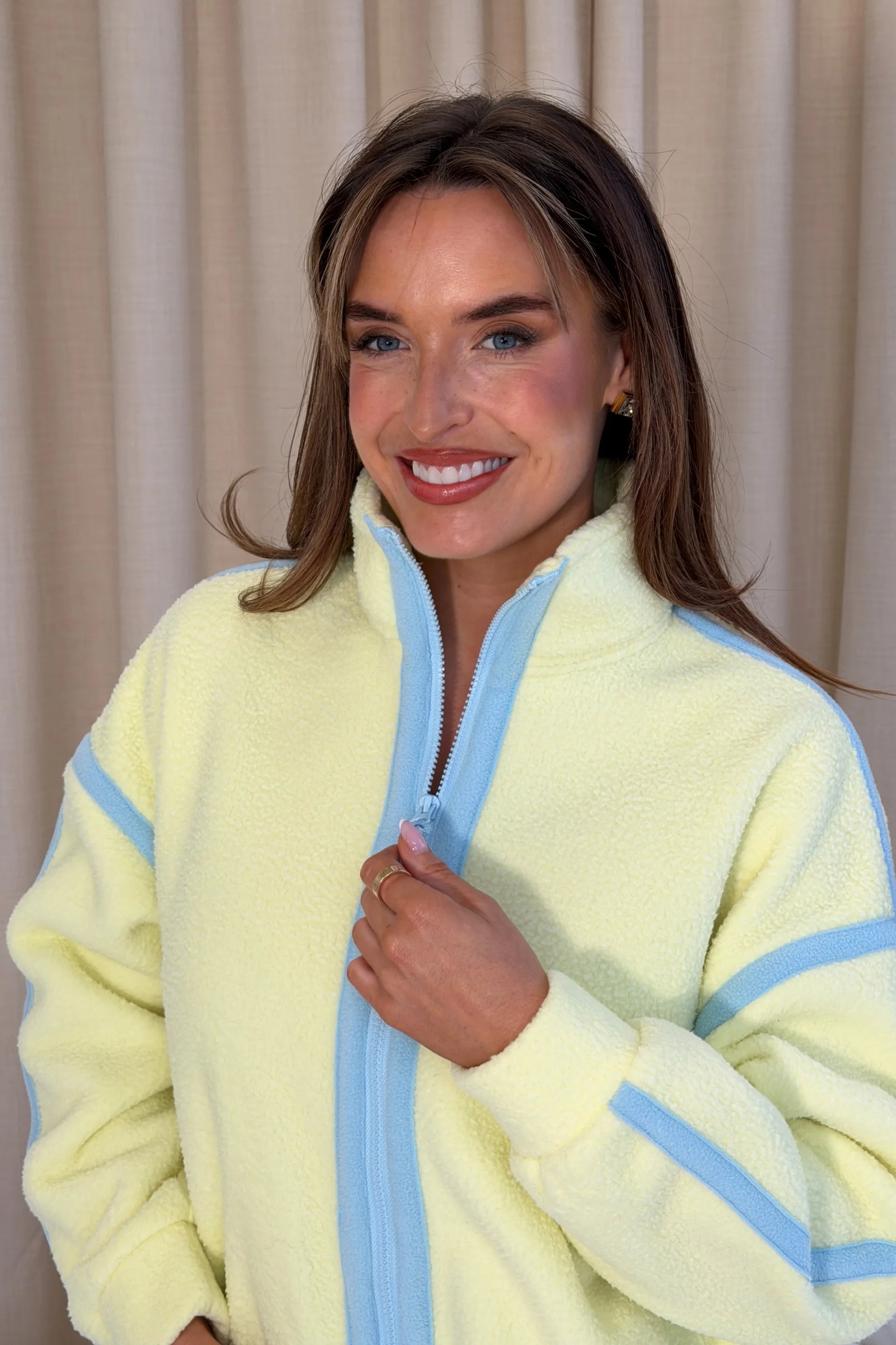 Lulu Zipped Fleece (Yellow)
