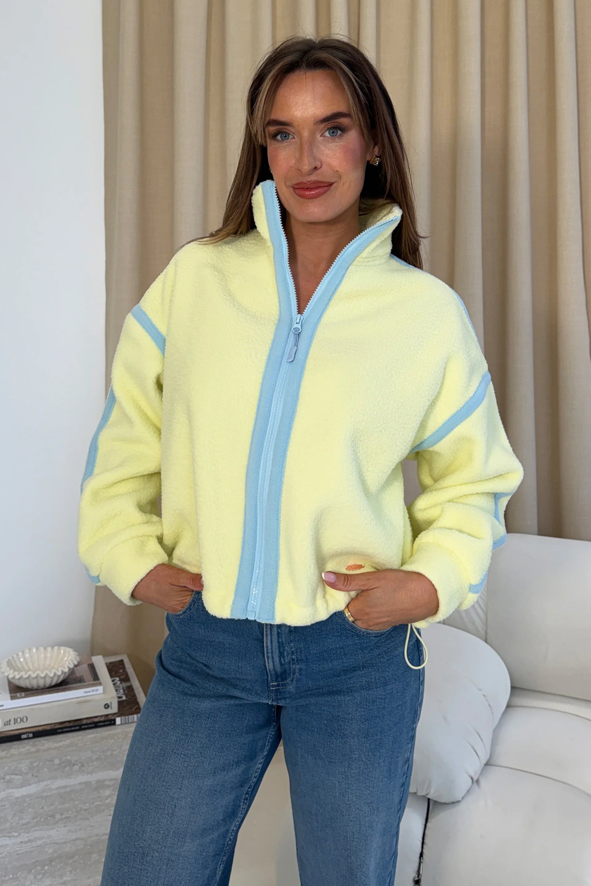 Lulu Zipped Fleece (Yellow)