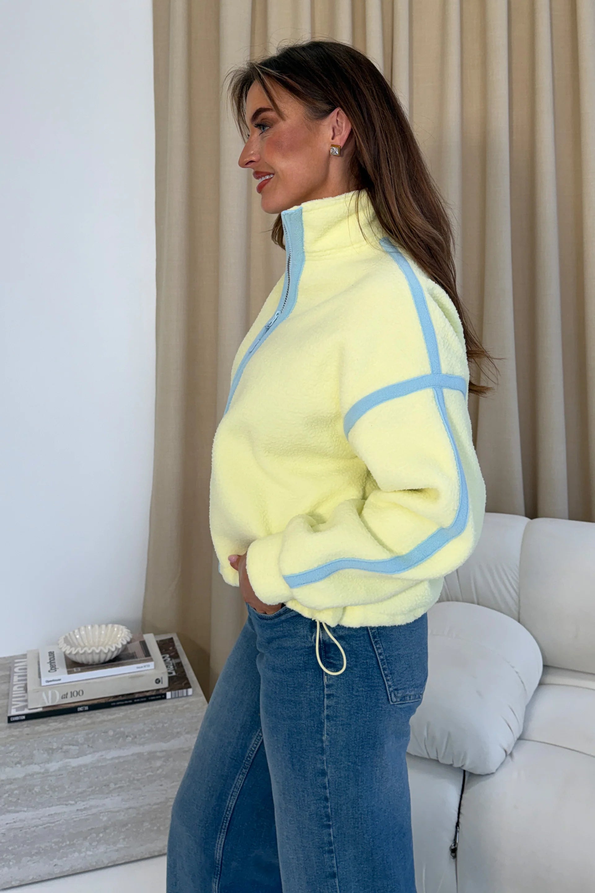 Lulu Zipped Fleece (Yellow)