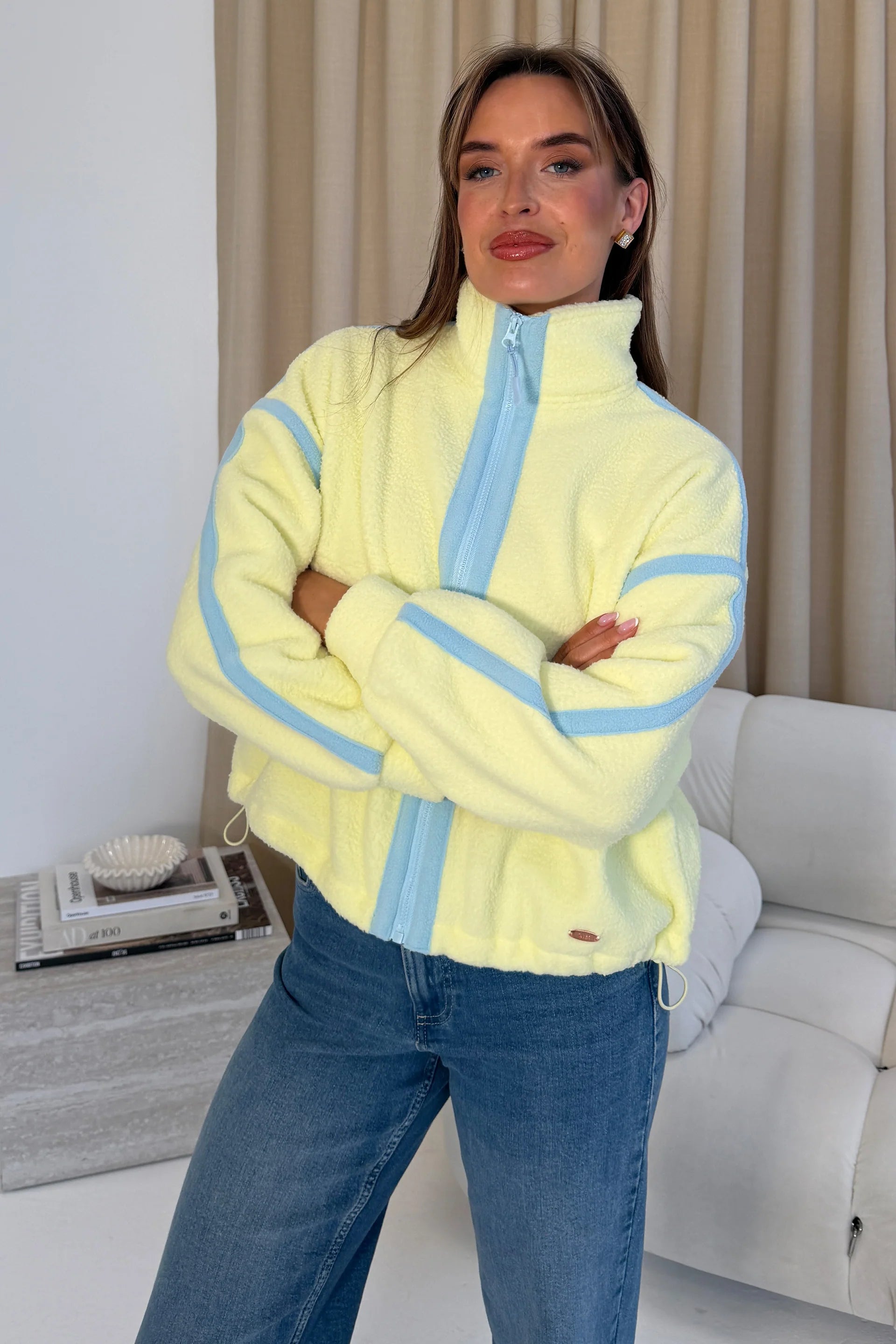 Lulu Zipped Fleece (Yellow)
