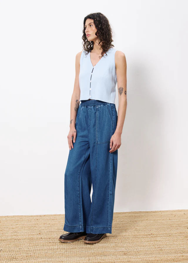 Maurane Sleeveless Top (Light Blue)