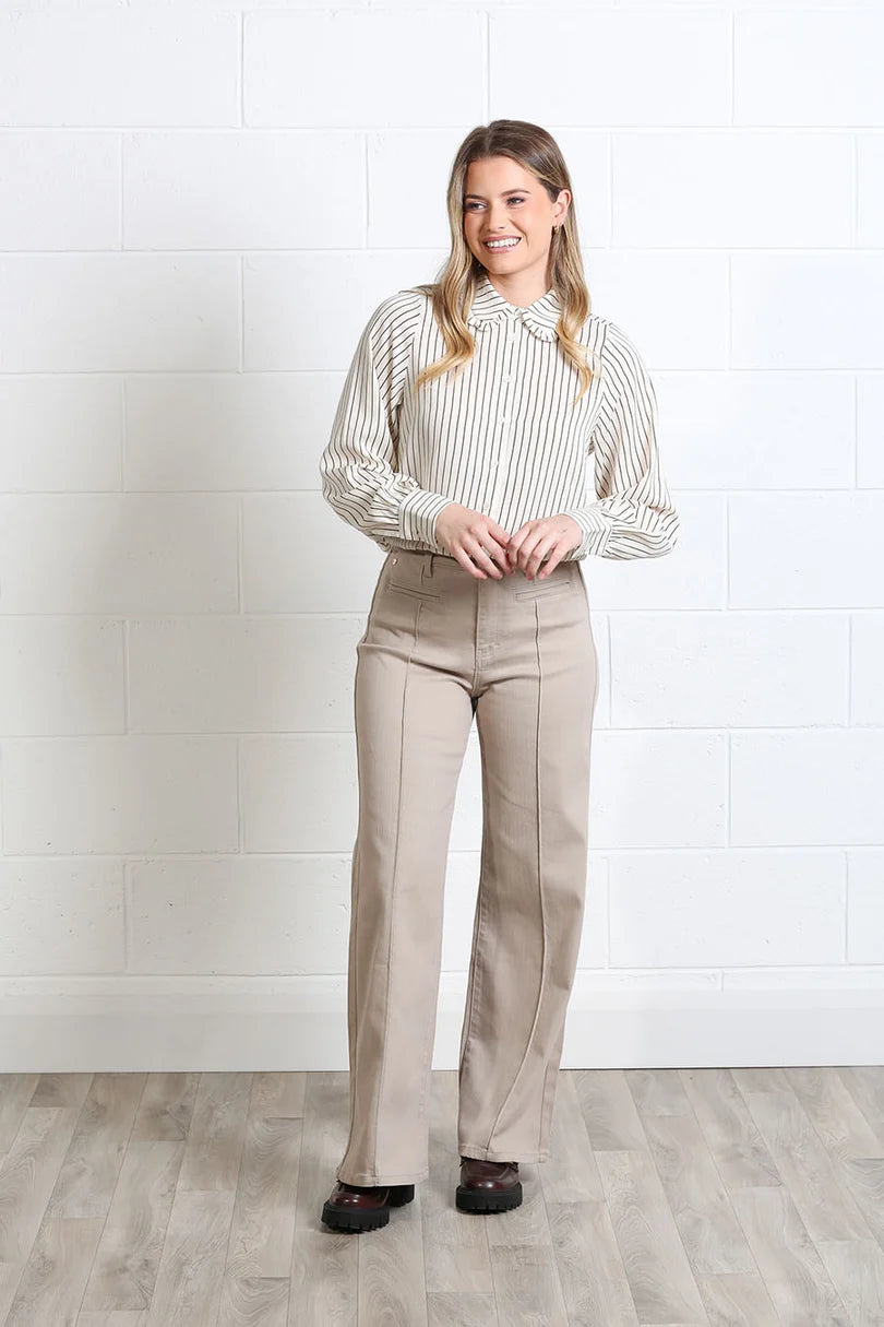 Stella Shirt (Brown/White)