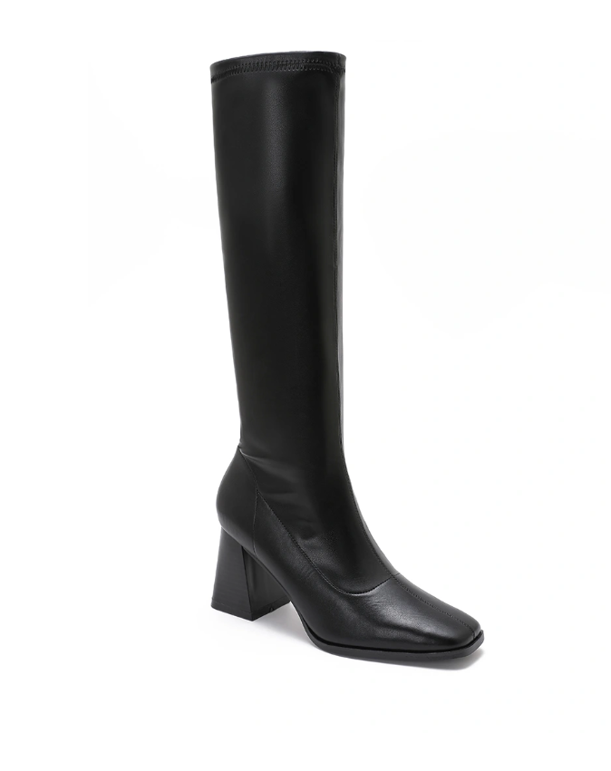 Jane Knee High Boots (Black)