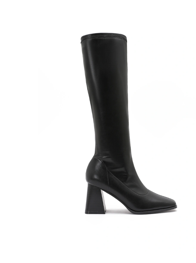 Jane Knee High Boots (Black)
