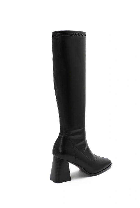 Jane Knee High Boots (Black)