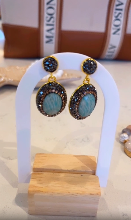 Amazonite Earrings (Green)