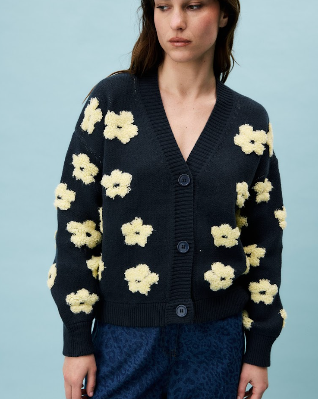 Bergenia Cardigan (Navy Blue)