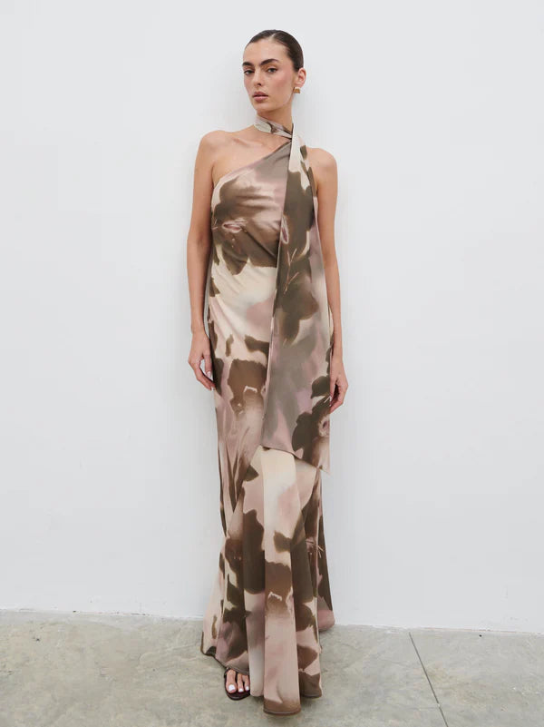 Sheree Maxi Dress (Neutral/Brown)