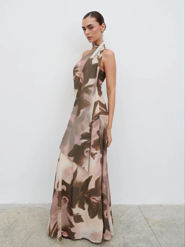 Sheree Maxi Dress (Neutral/Brown)