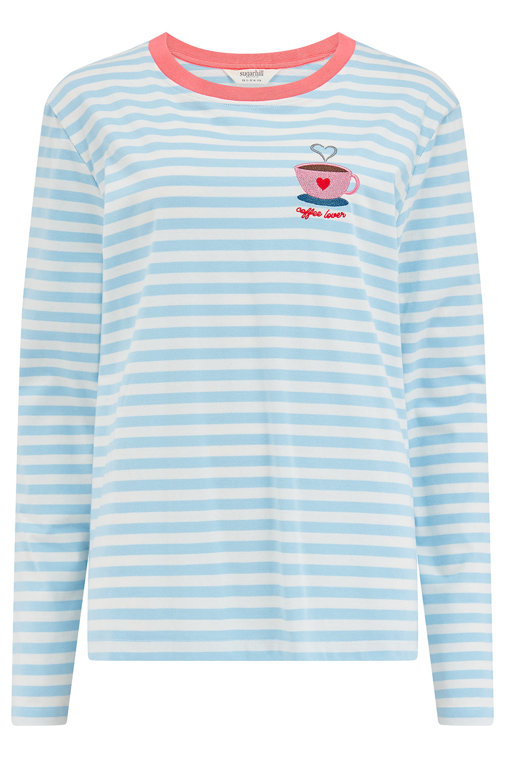 Brunswick Jersey Top  (Off White/Blue)