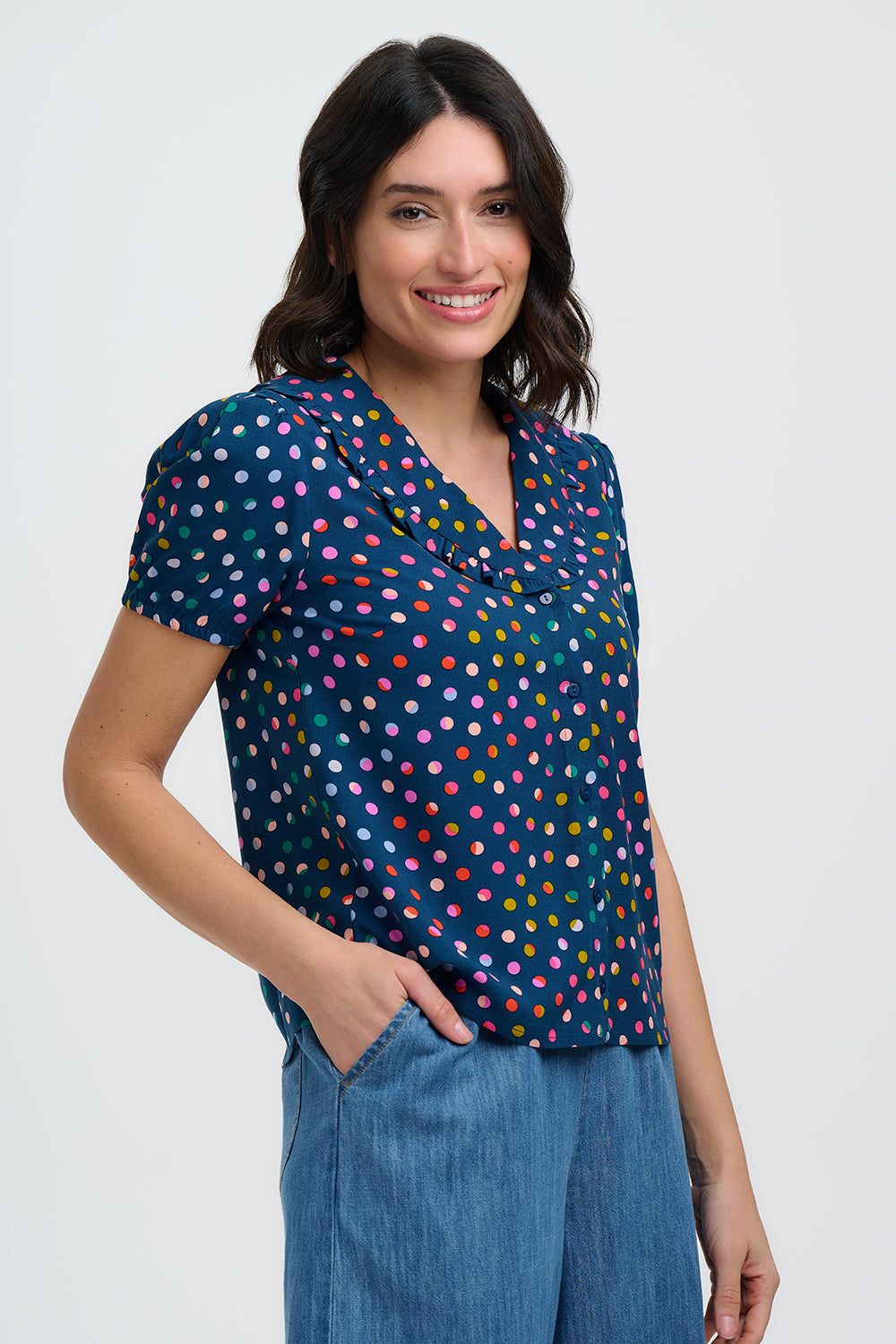 Elaine Blouse (Petrol Navy)