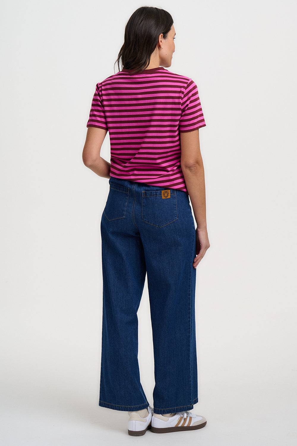 Maggie T-Shirt (Magenta Stripe/Leopard)