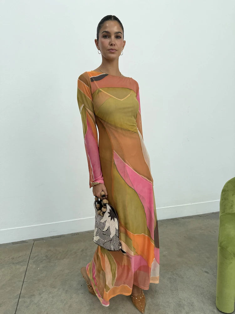 Abstract Aria Dress (Multi)