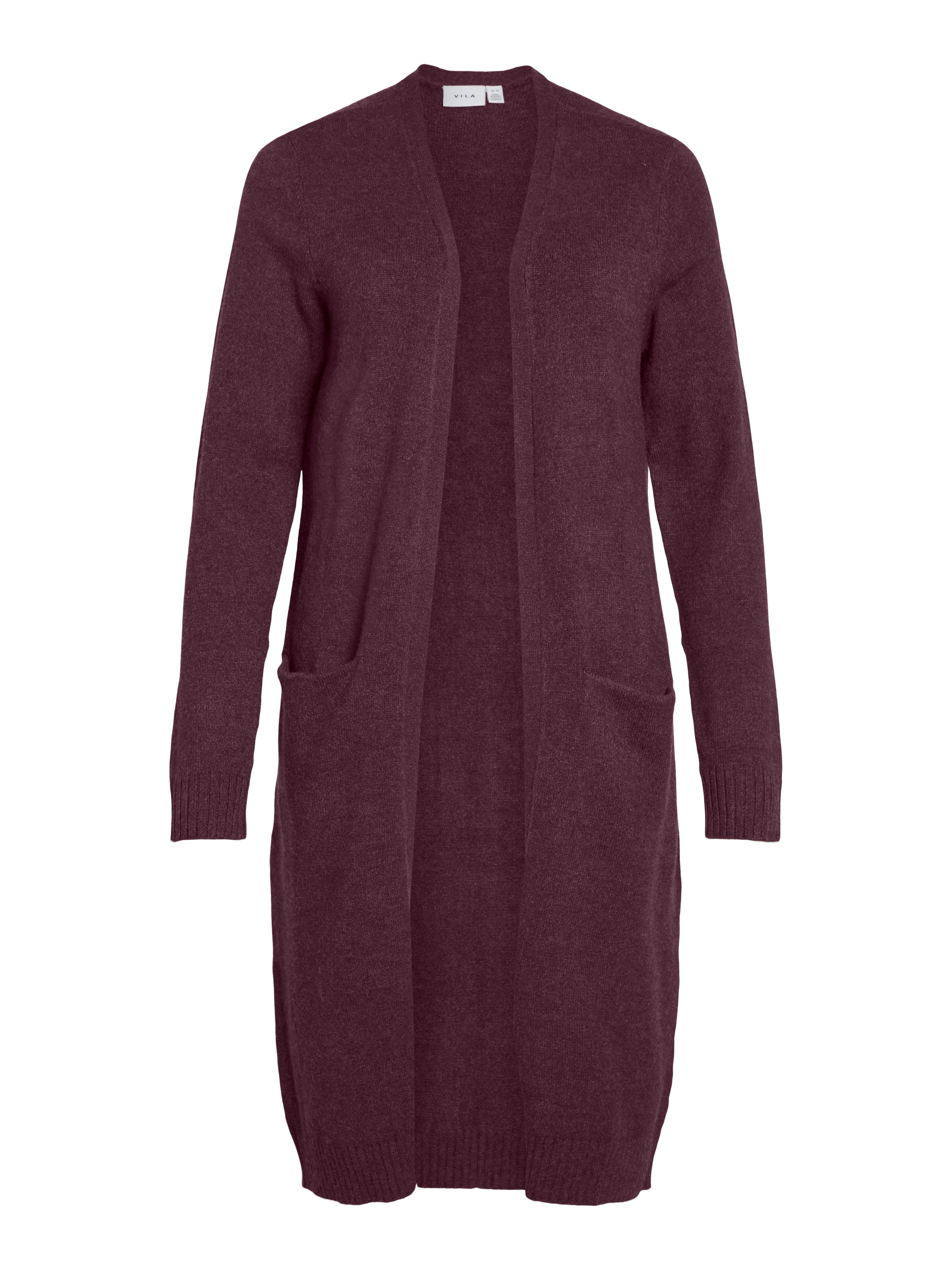 Sian Longline Cardigan (Fig/Dark Melange)