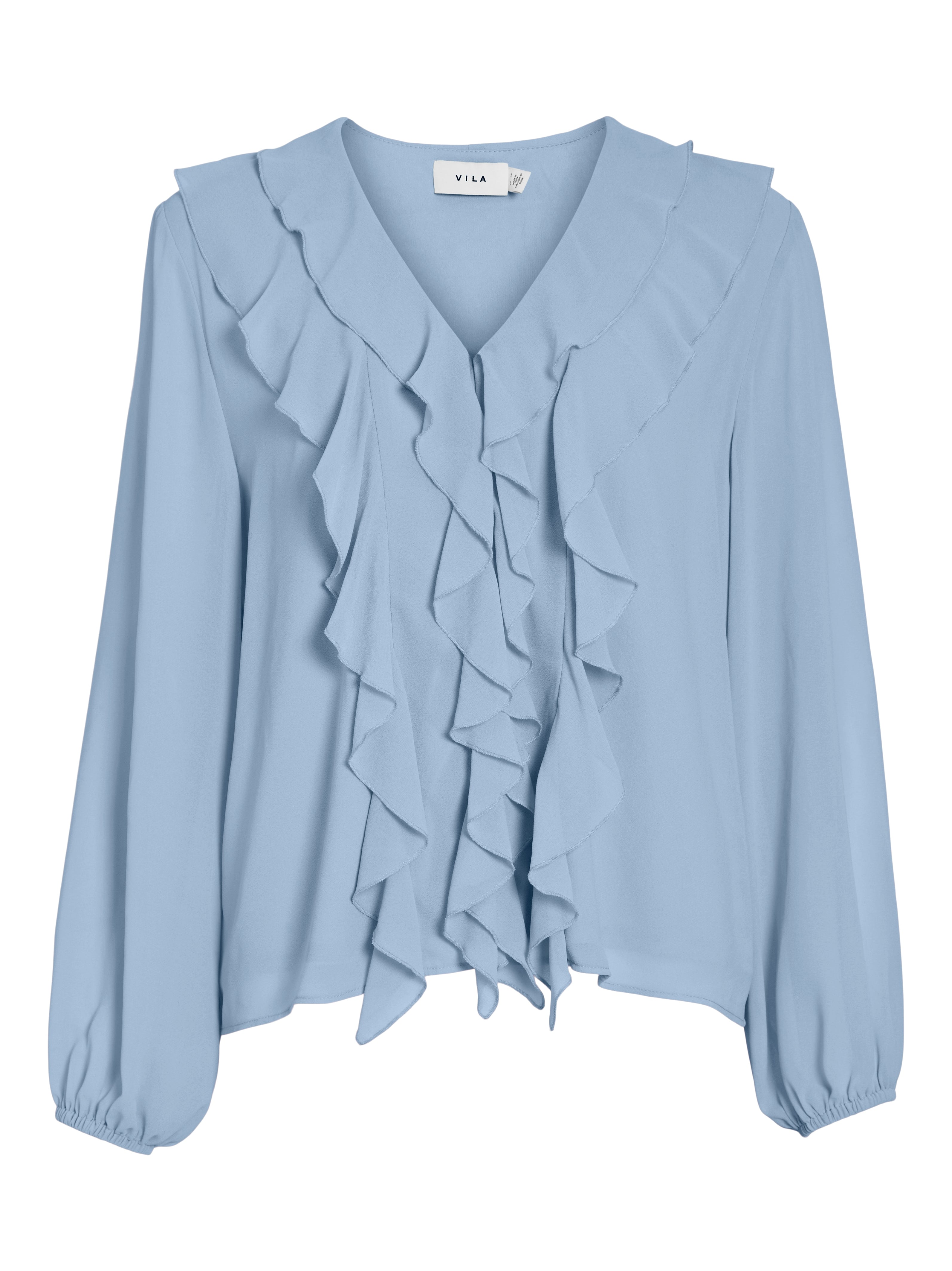 Diane Frill V-Neck Top (Kentucky Blue)