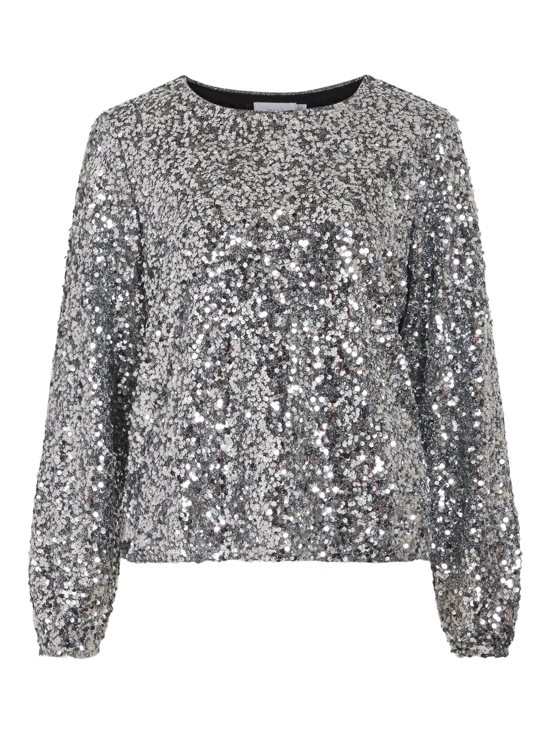 MAGGA L/S SEQUIN TOP (SILVER)