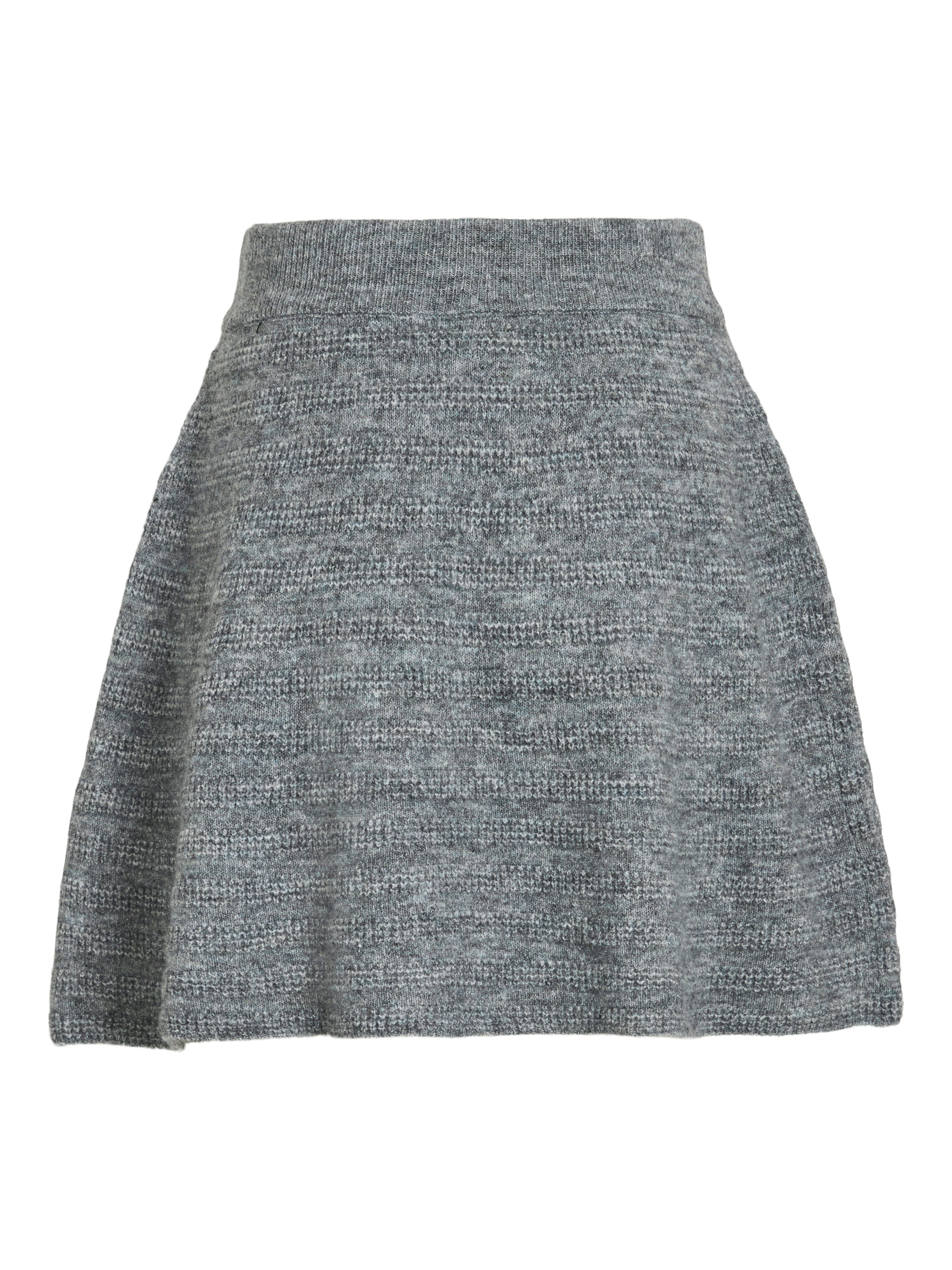 Jayla Knit Mini Skirt (Medium Grey/Melange)