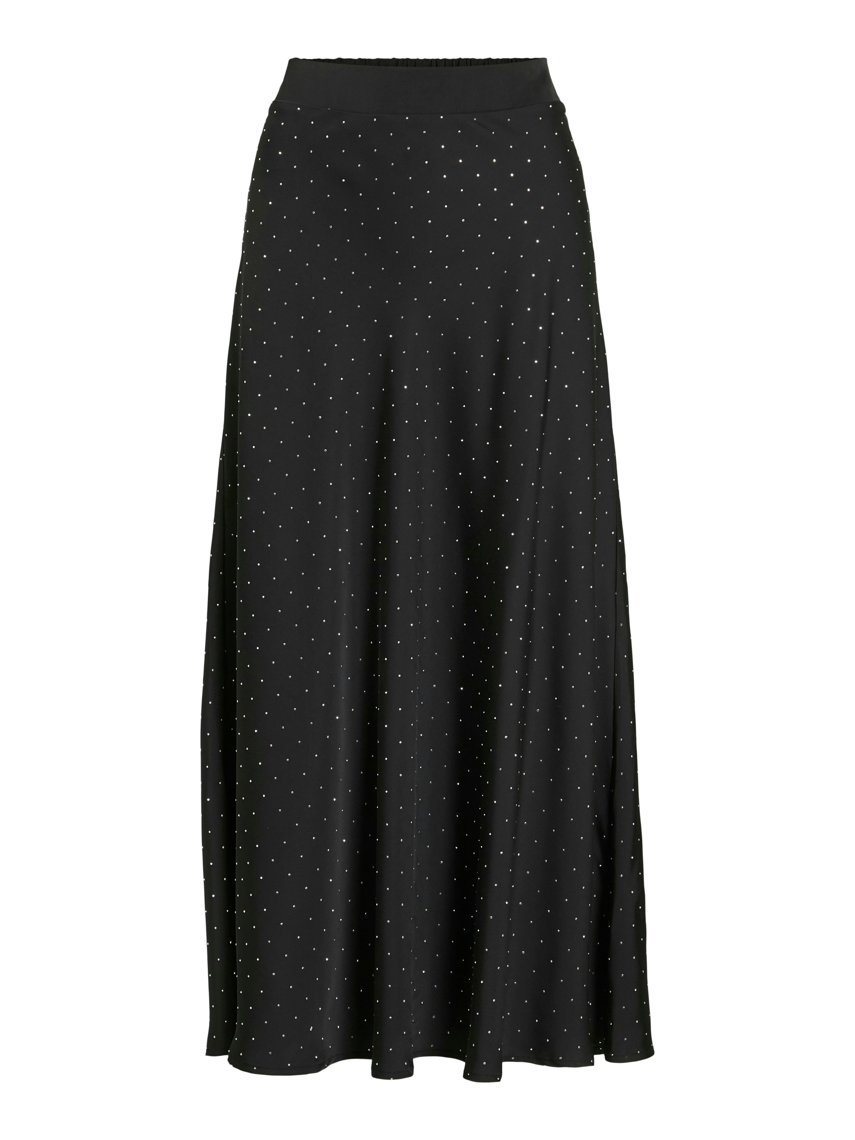 Liza Rhinestone Midi Skirt (Black Beauty)