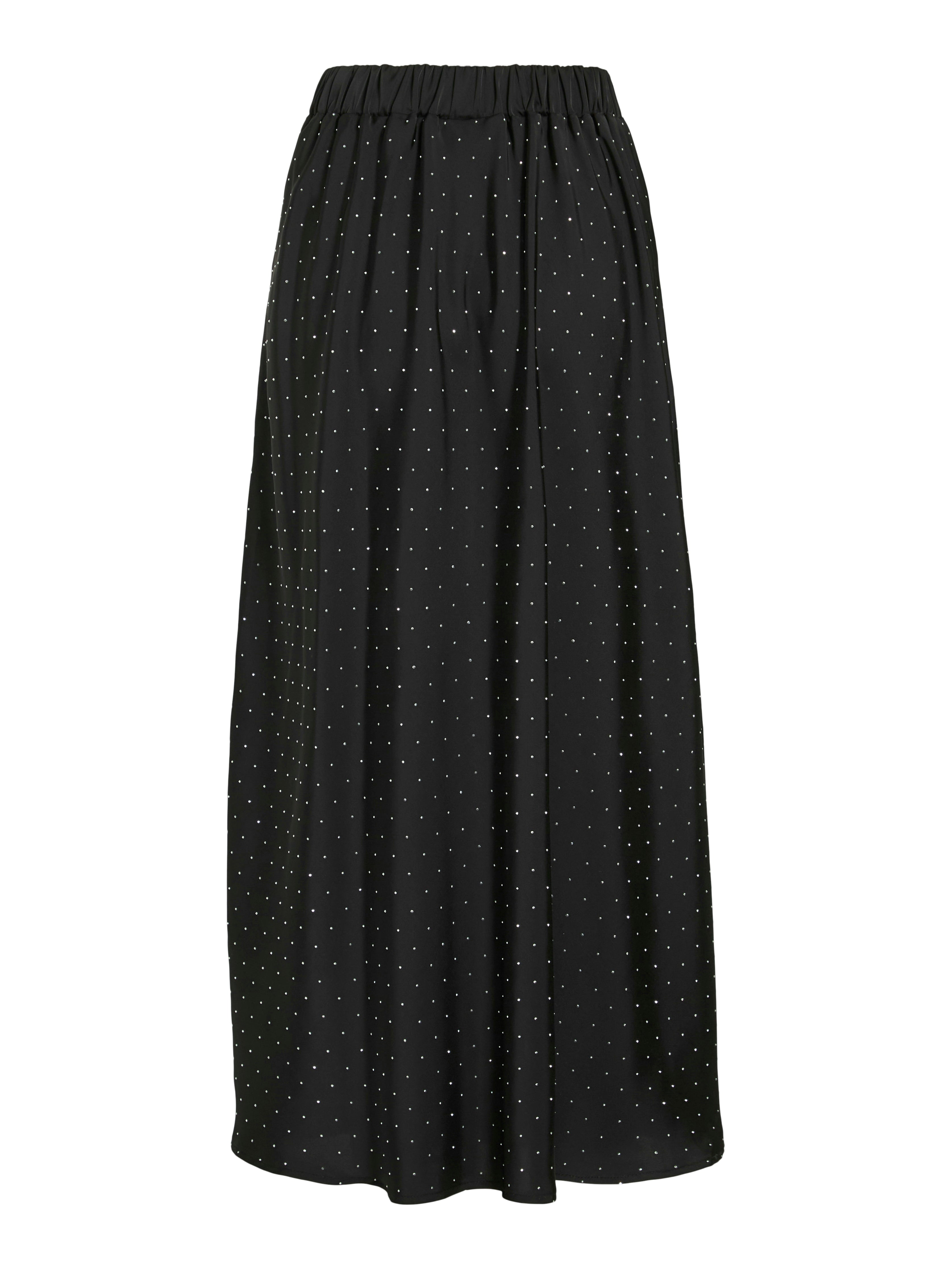 Liza Rhinestone Midi Skirt (Black Beauty)