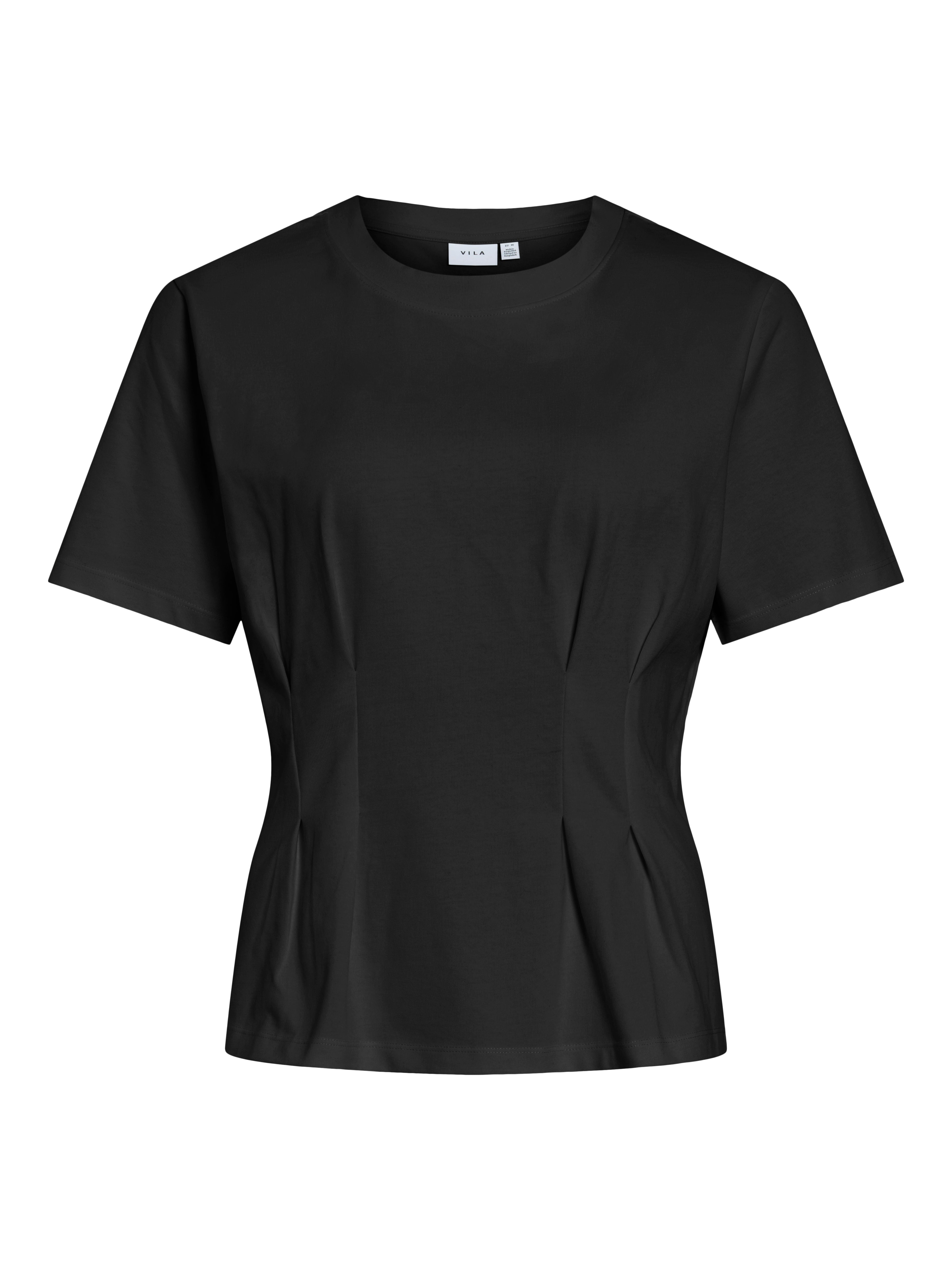 Maya Pleat T-Shirt (Black Beauty)