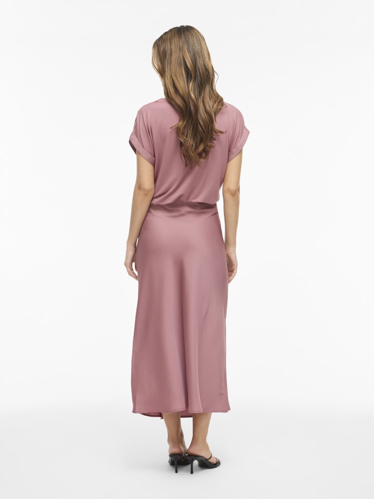 Vielette High Waisted Maxi Skirt (Nostalgia Rose)