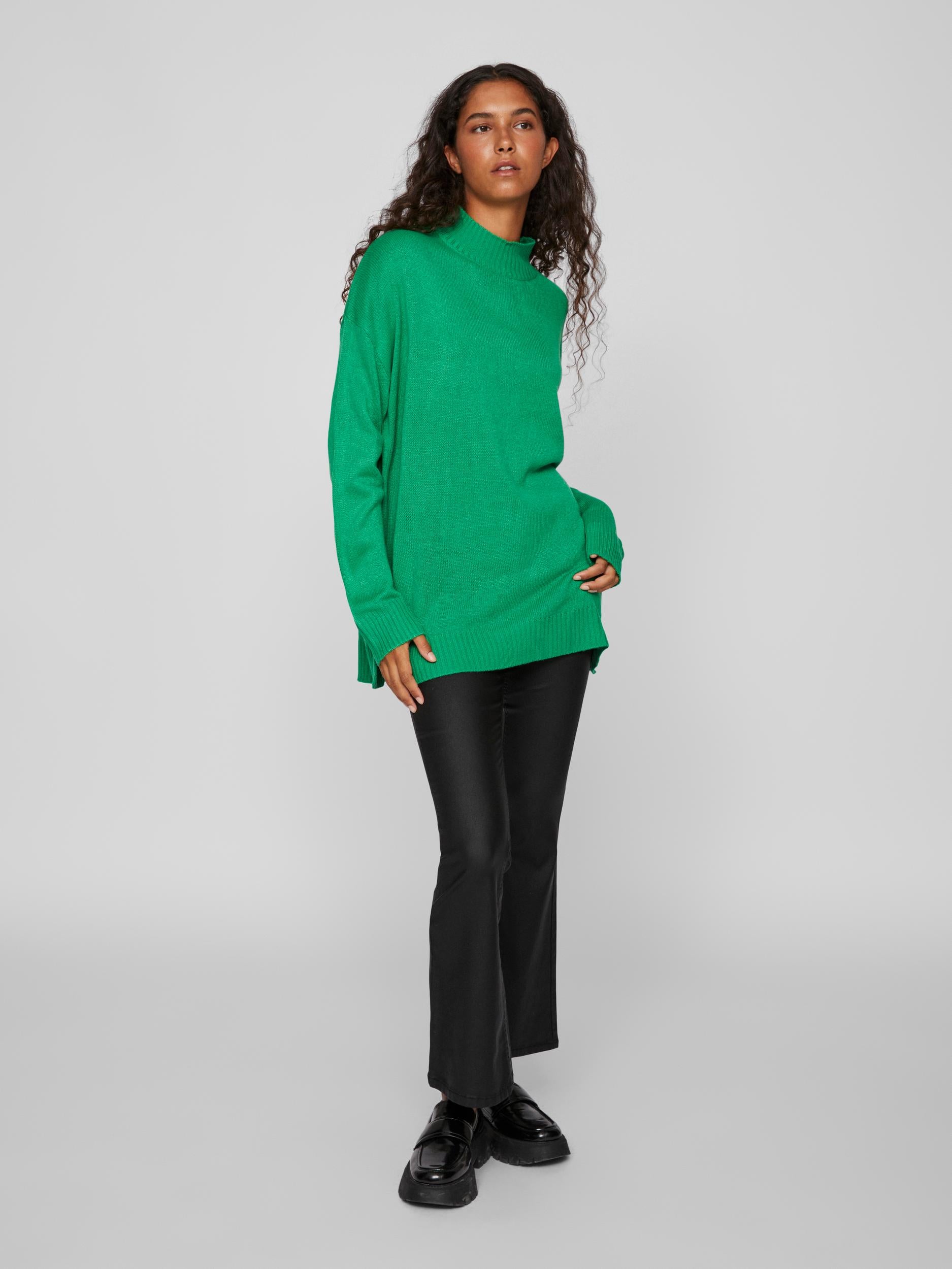 bright green oversized sweater