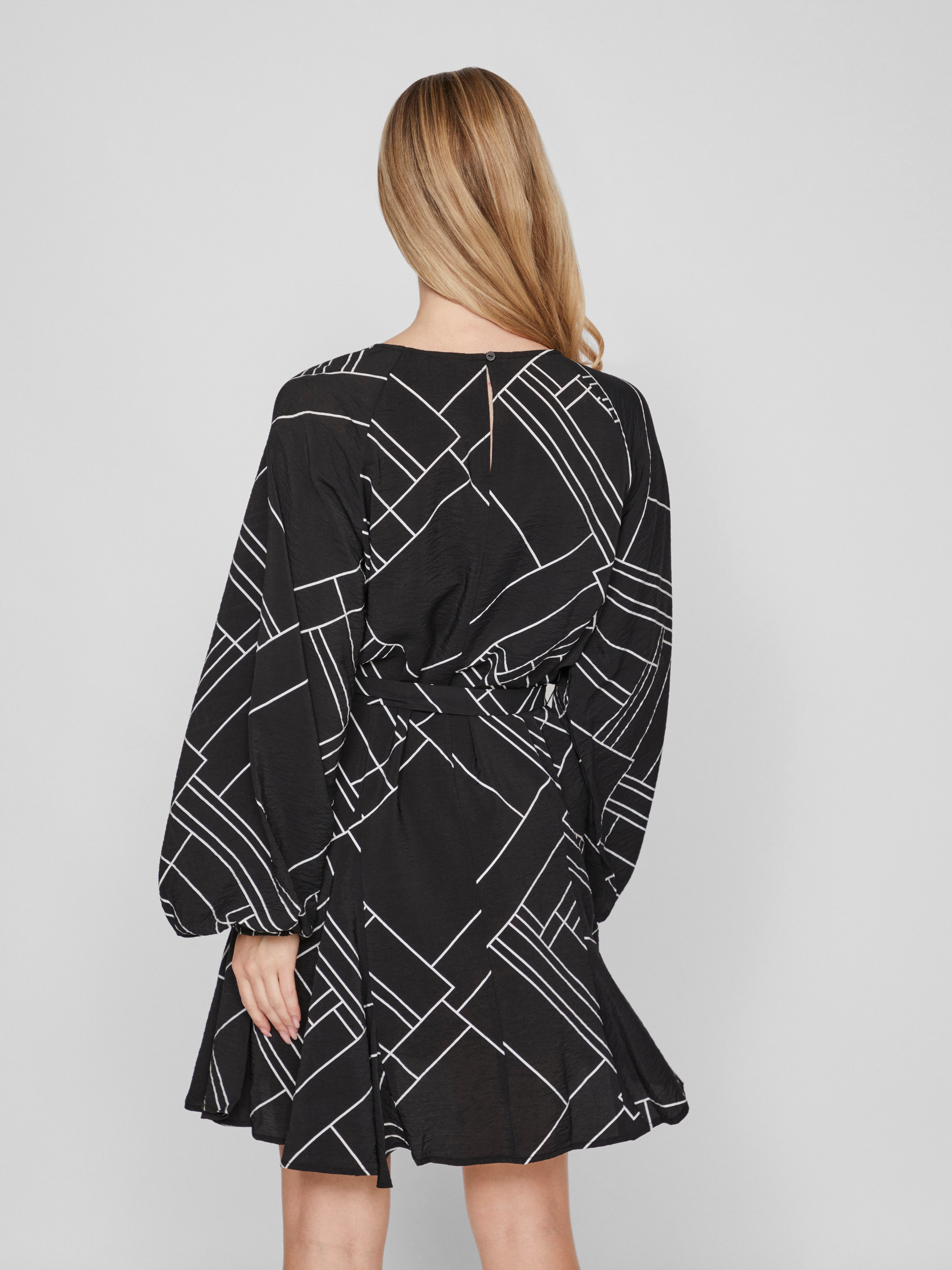 Valerie Long Sleeve Mini Dress (Black Beauty)