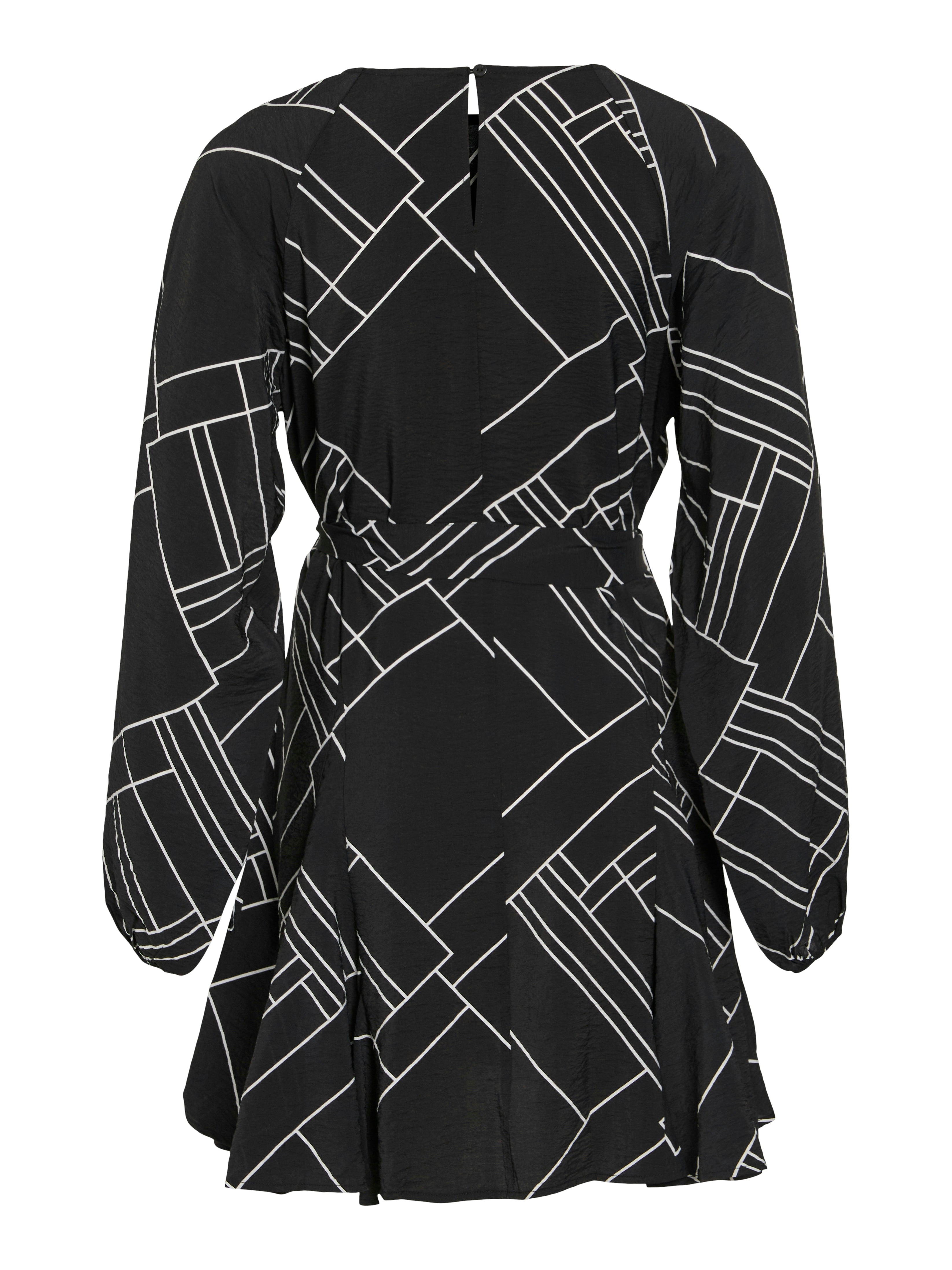Valerie Long Sleeve Mini Dress (Black Beauty)