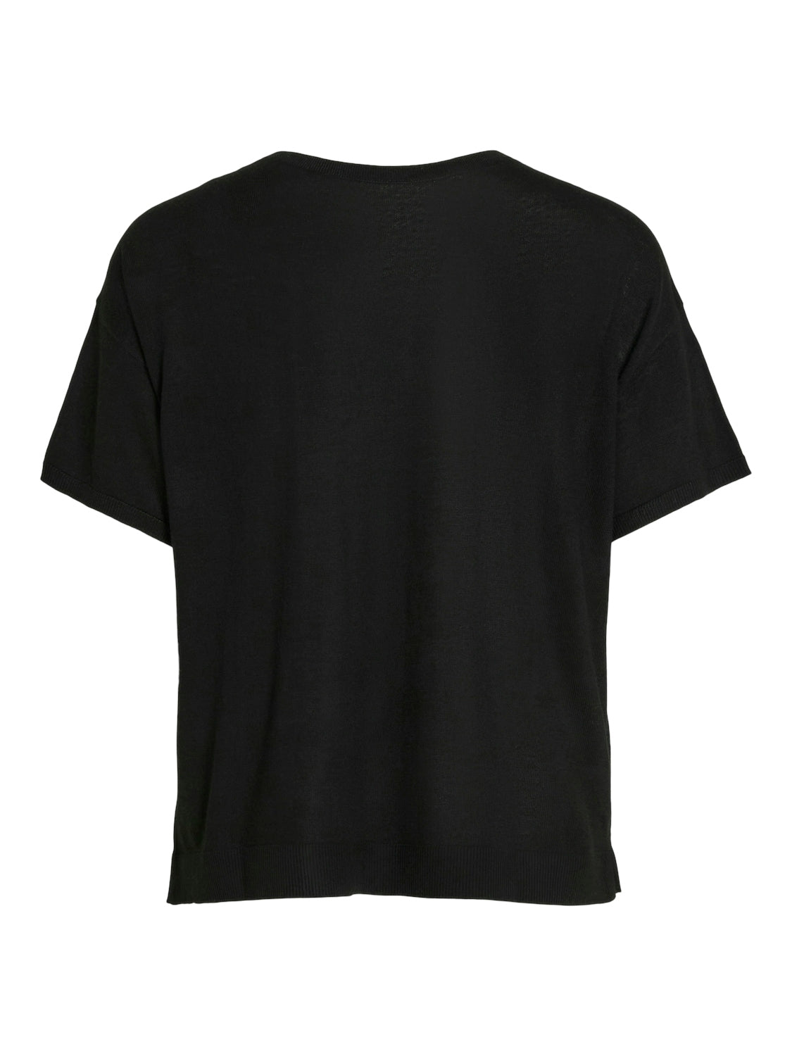 Beryl V-Neck Knit Top (Black)