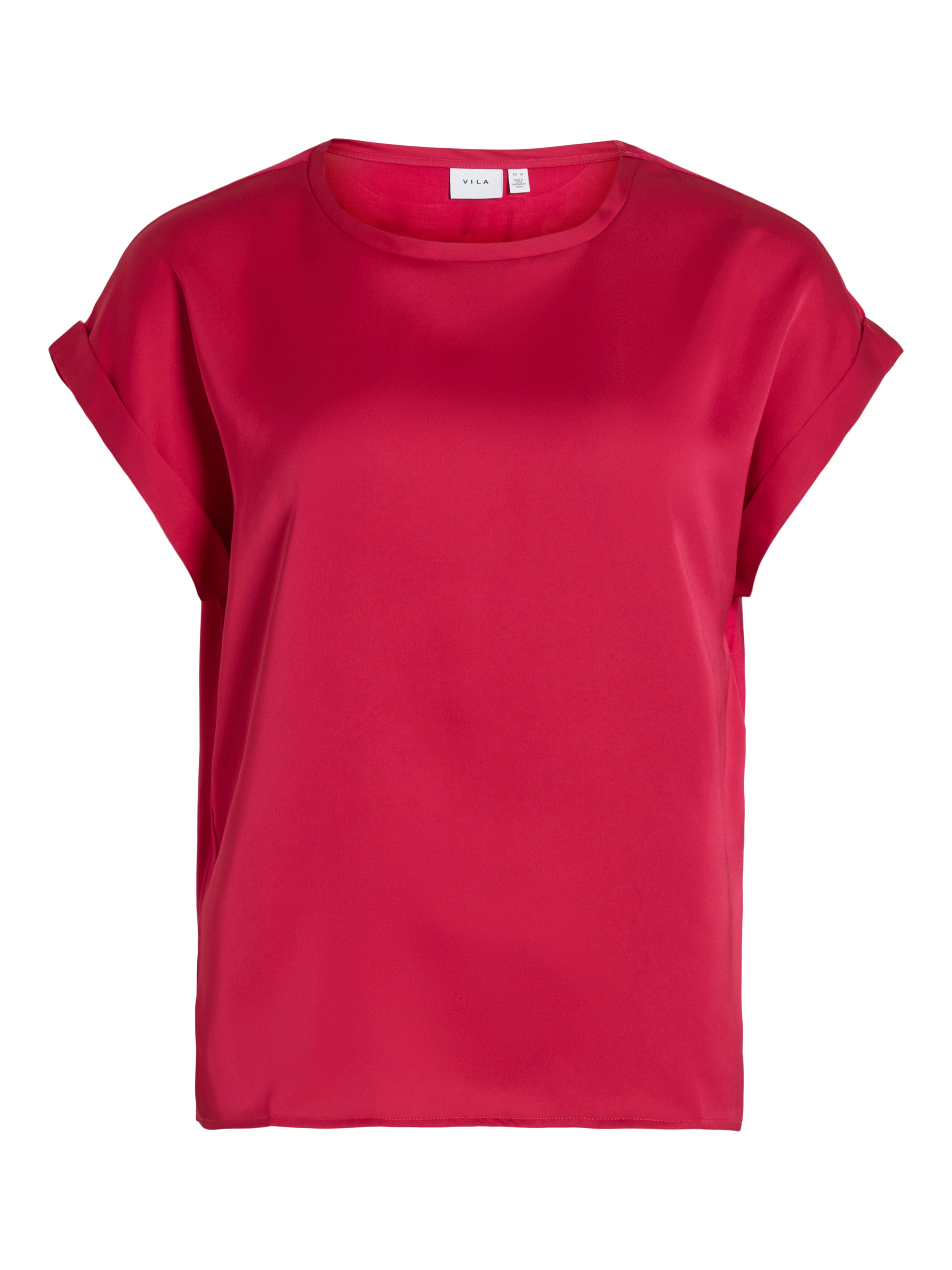 Elle Satin Top (Cerise)