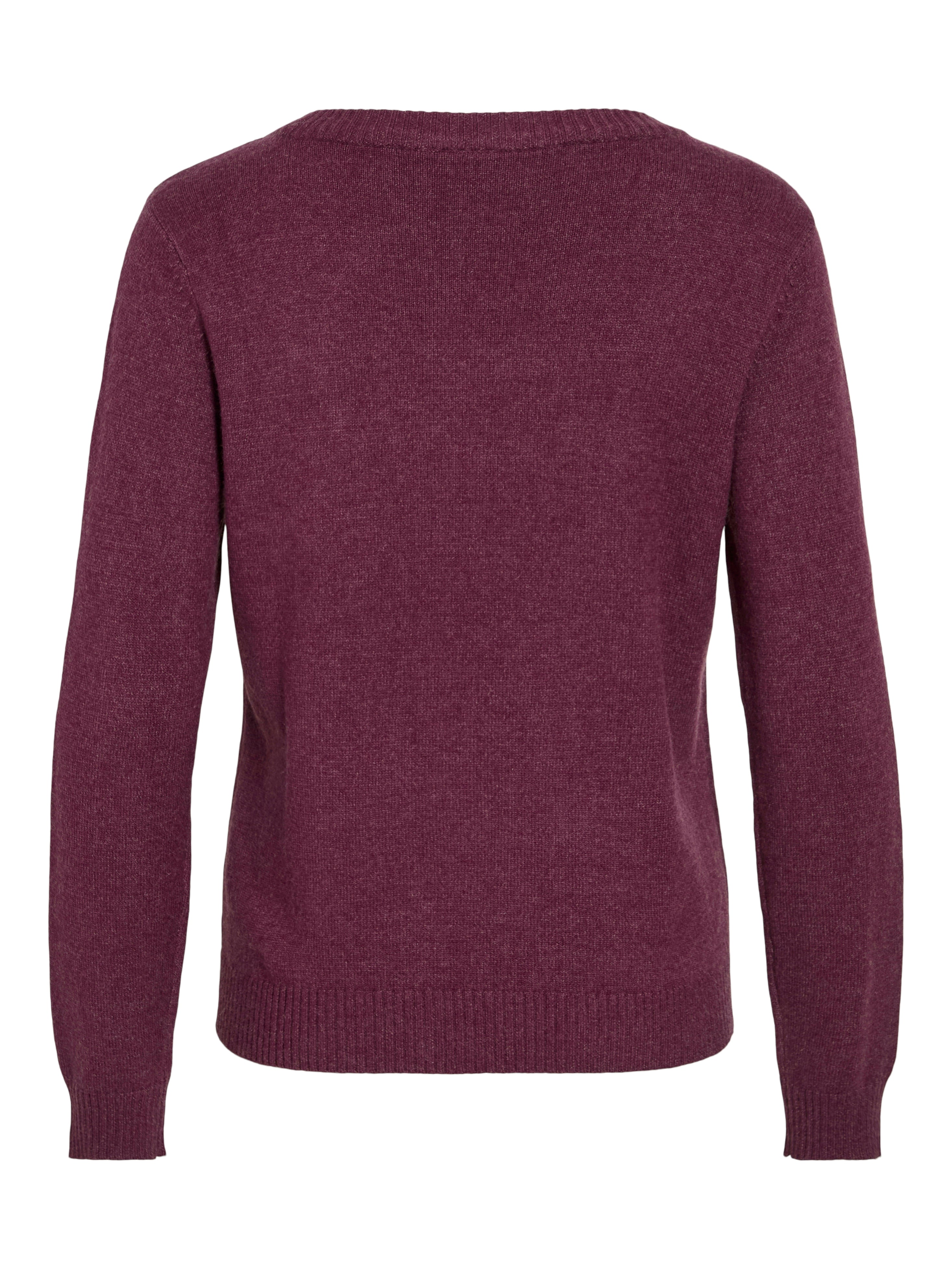 Floria Knitted Jumper (Fig/Dark Melange)