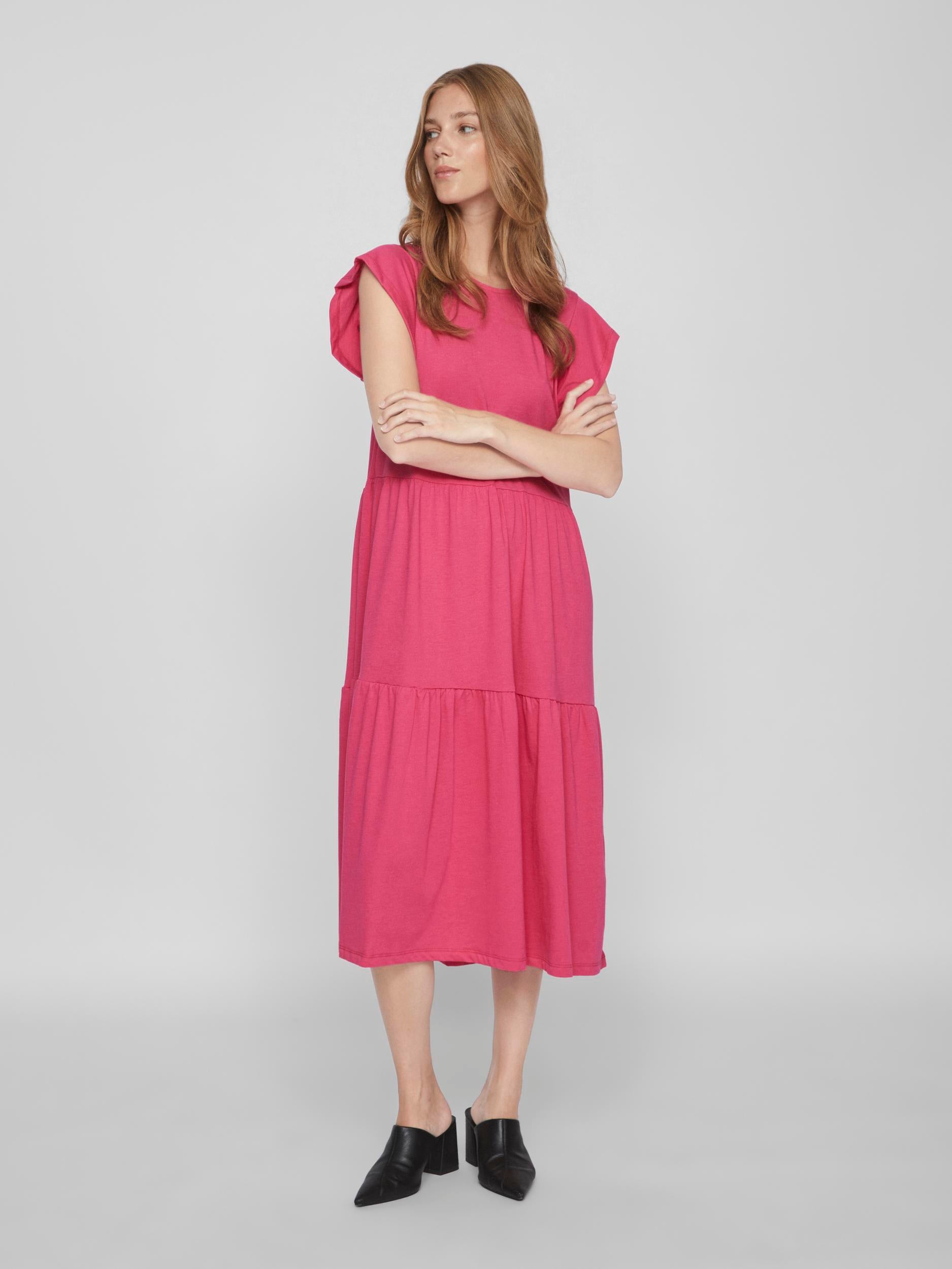 Summer Midi Dress (Cabaret Pink)