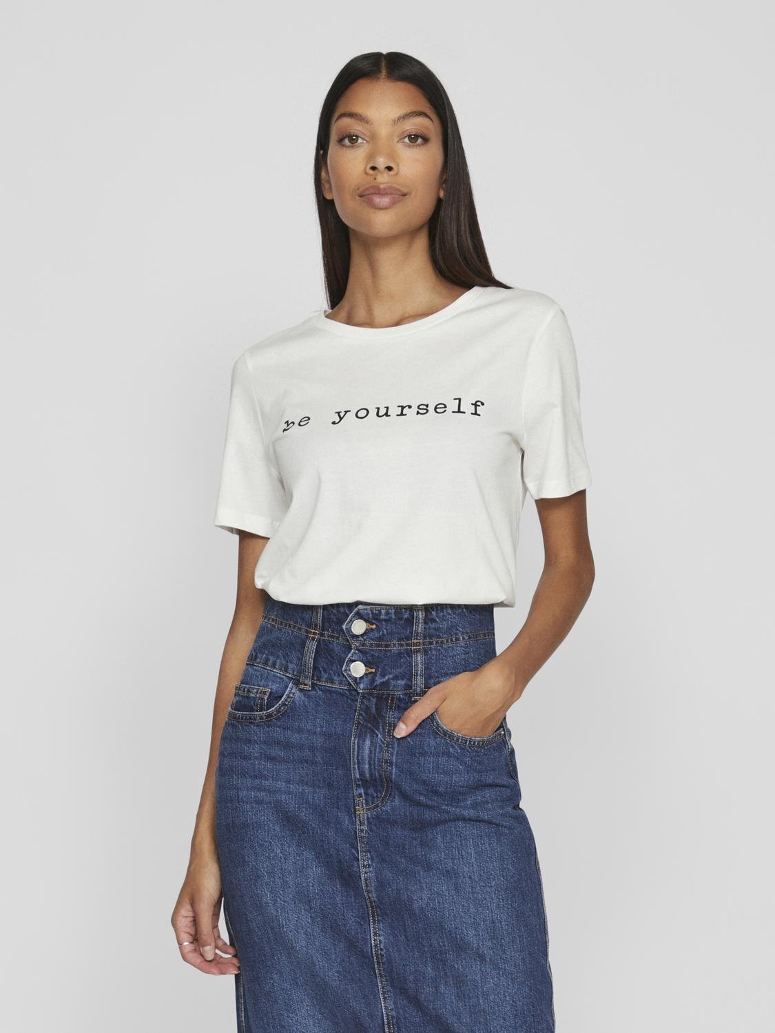 BE YOURSELF T-SHIRT (WHITE/BLACK)