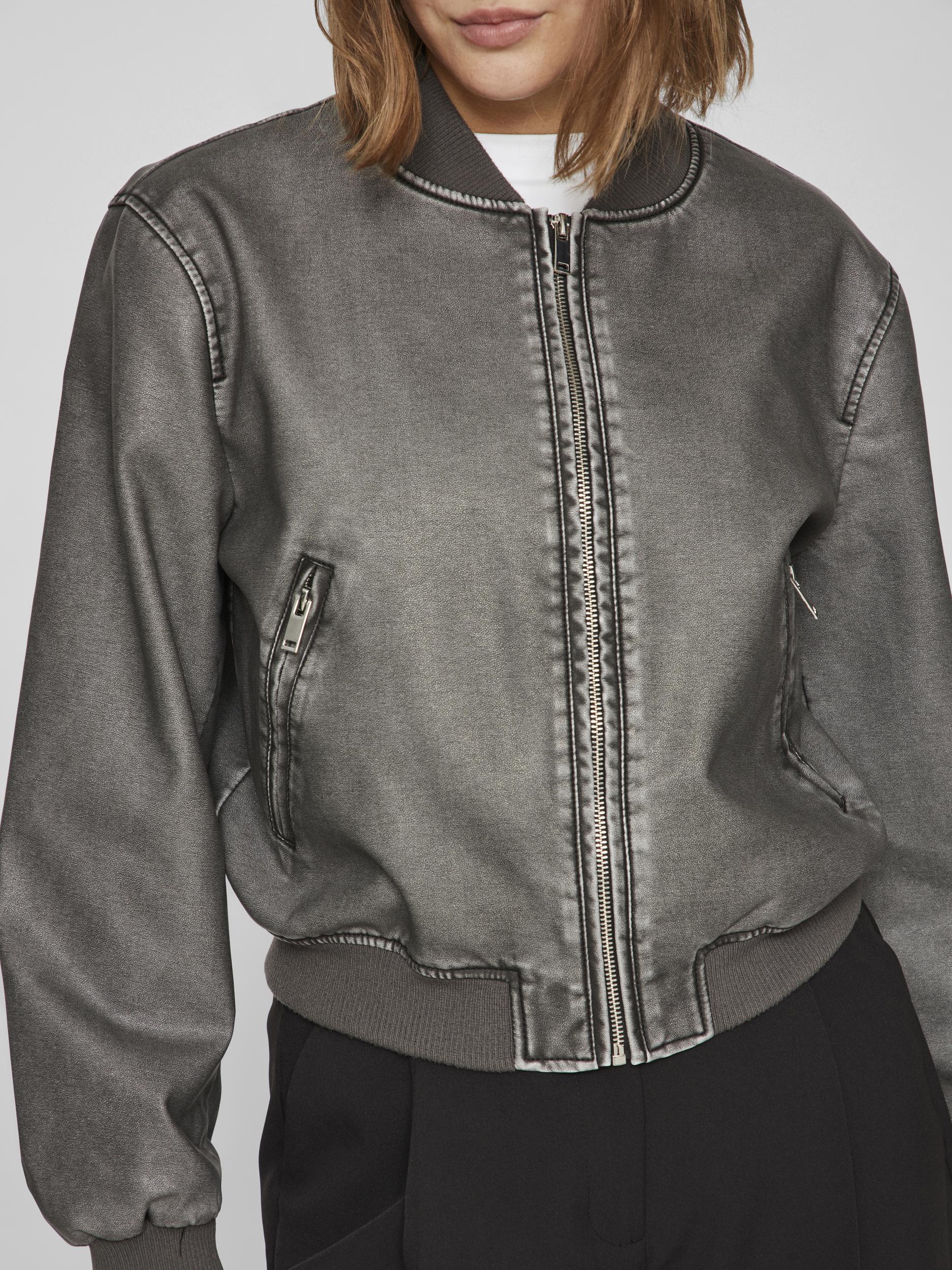 MACKA WASHED BOMBER JACKET (GREY)d